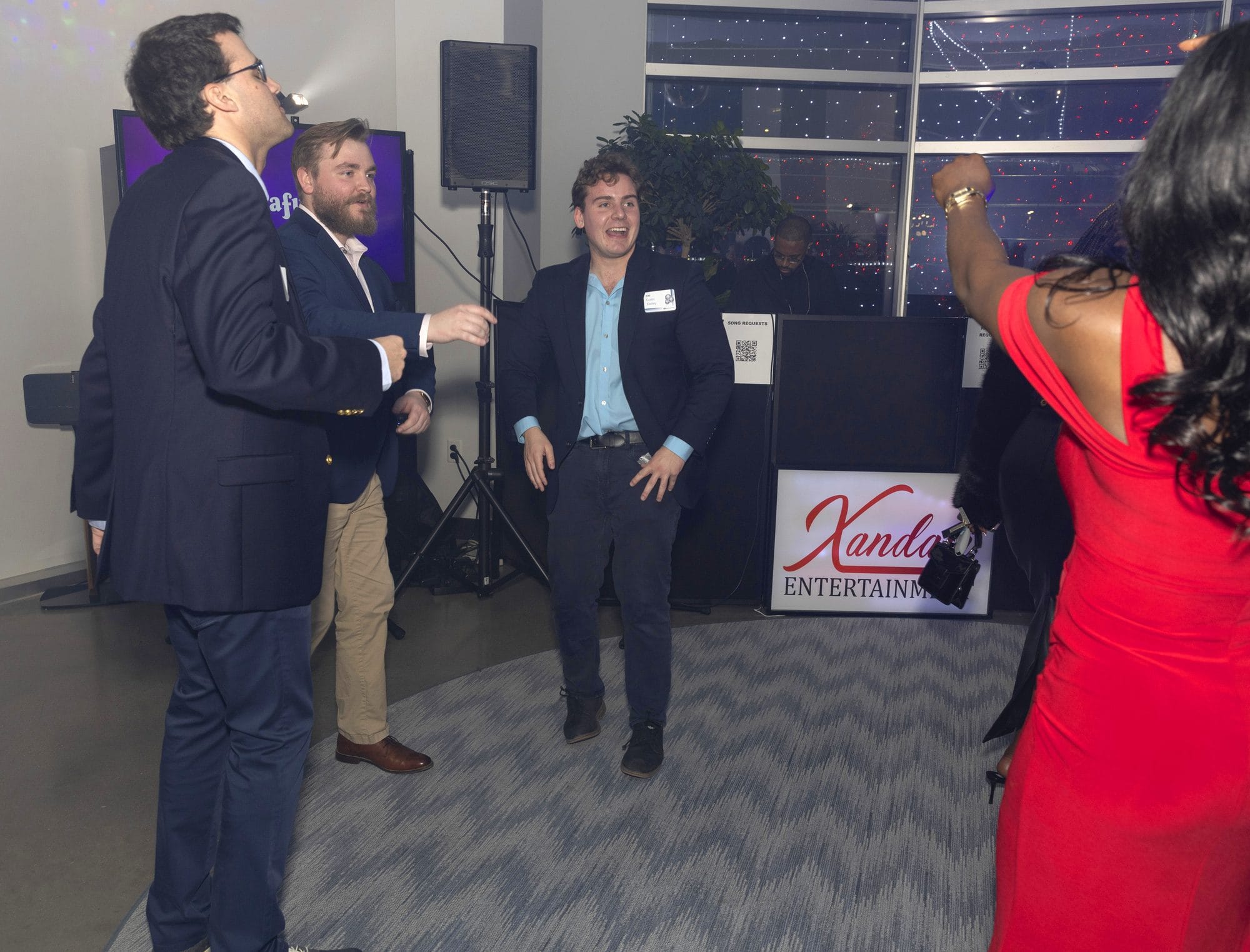 Guests enjoying a Xandavi Entertainment DJ and karaoke event